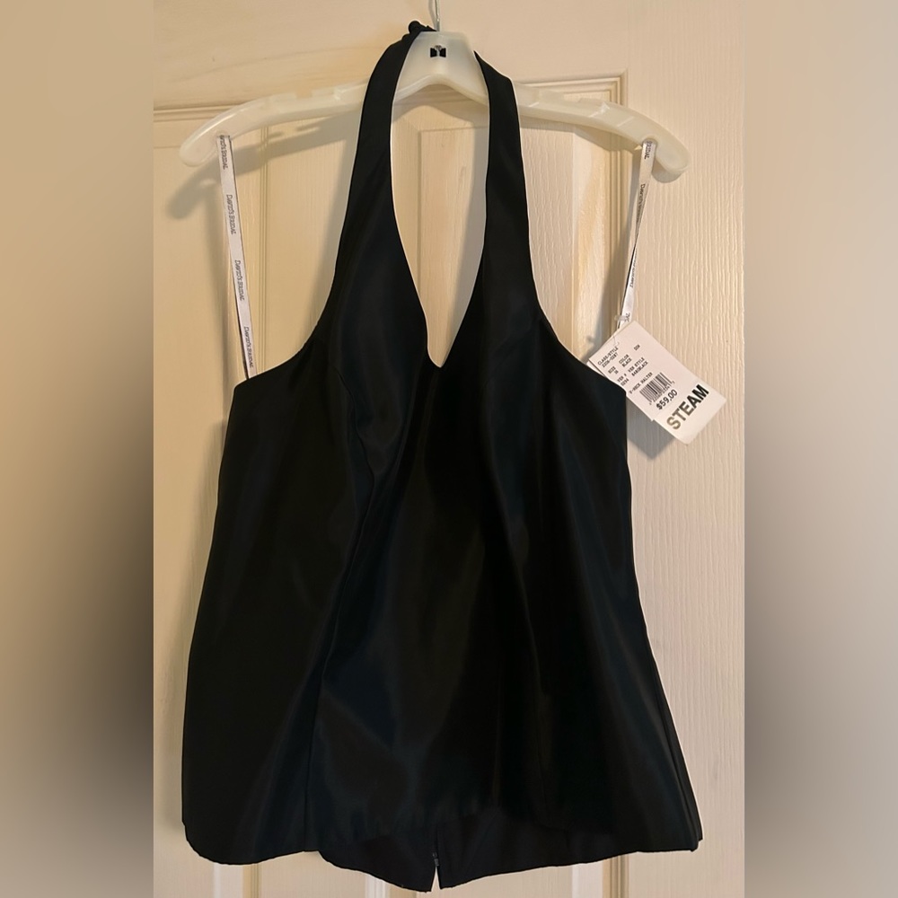 “David’s Bridal” halter taffeta top. Never worn, with tags. Size 16.